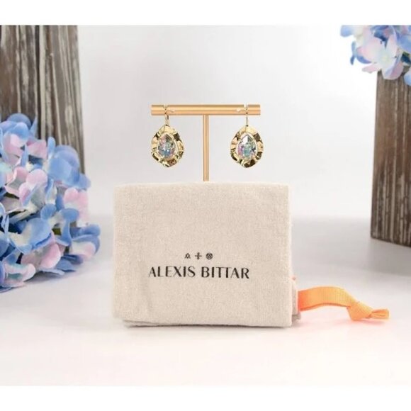 Alexis Bittar Ancient Coin Crystal Drop Earrings - Picture 4 of 7